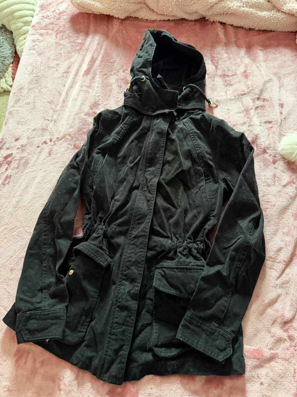 Forever 21 Black Hooded  Jacket